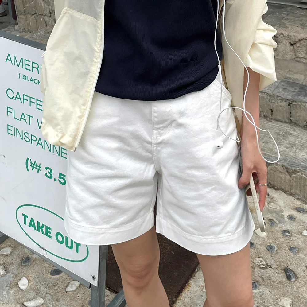 Washing short pants (ivory)