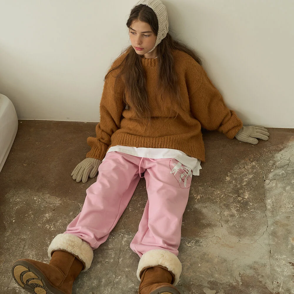 Scrawl Jogger Pants / Pink