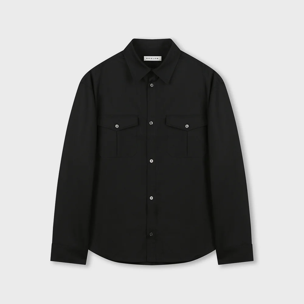 OVERSIZED MILITARY SHIRT BLACK