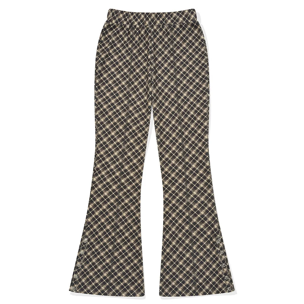 Chic Check 修身版型 彈力 褲子