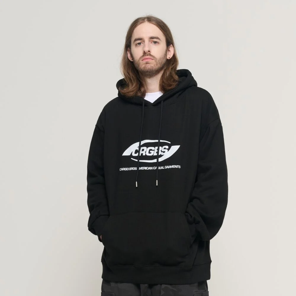 OVER BOX LOGO OVER HOOD T-SHIRT (BLACK)