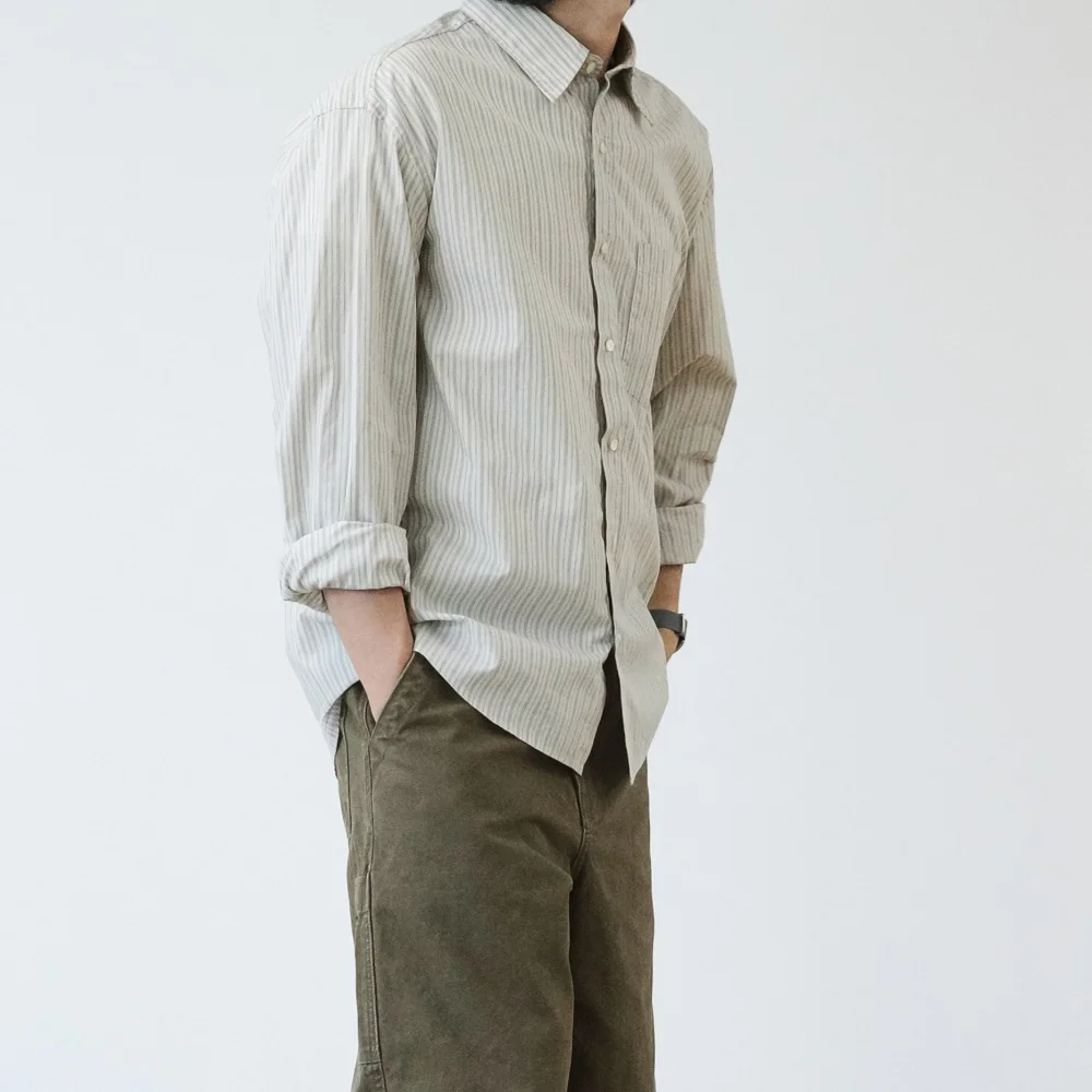 SEMI CROP STRIPE SHIRT
