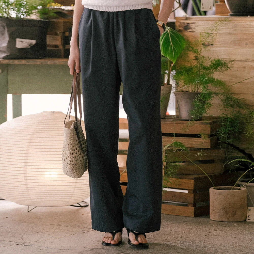 Cotton wide pants TISU01PT02_Navy