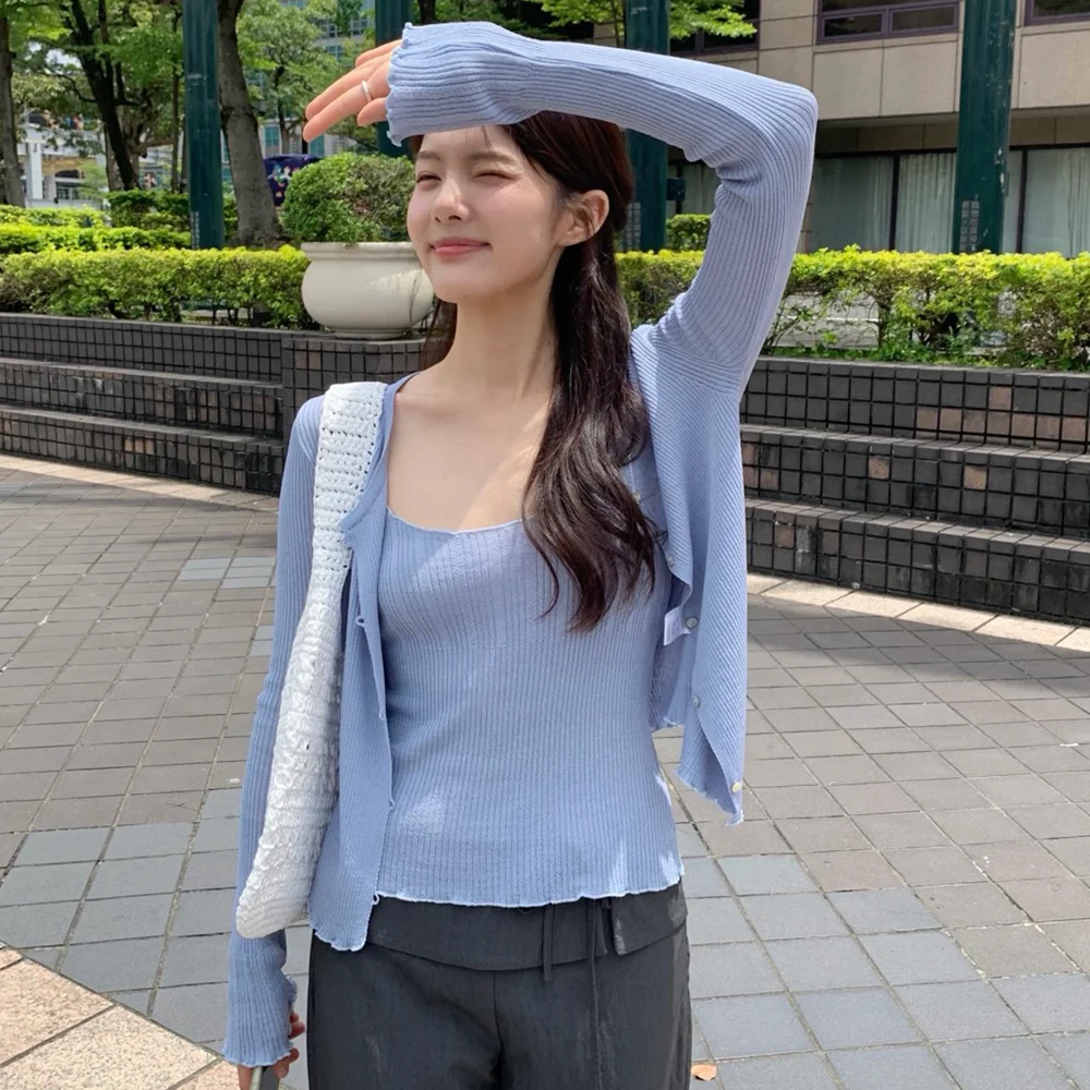 Once Cardigan Set - Blue
