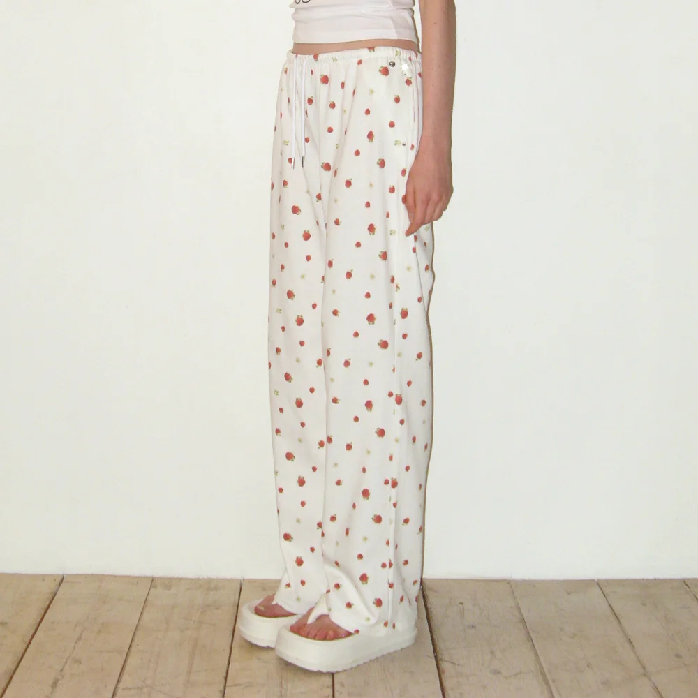 STRAWBERRY COTTON SWEAT PANTS_WHITE