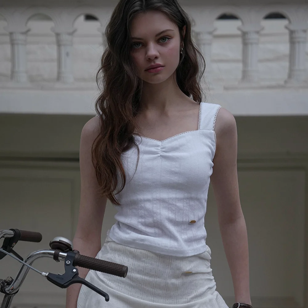 Shirring Lace Sleeveless