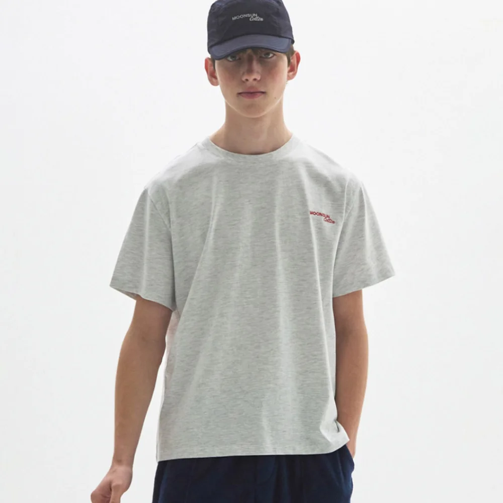 M.C UNISEX, Logo Basic T-Shirt / MELANGE GRAY
