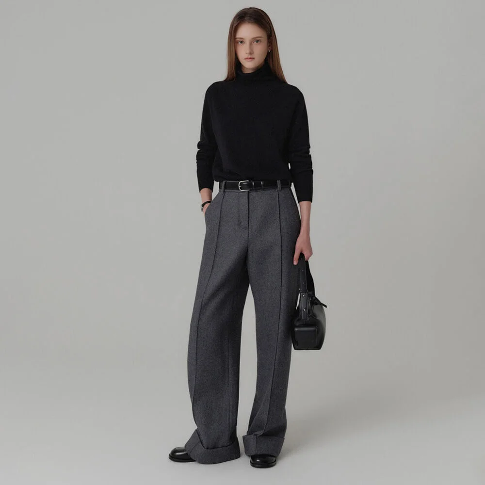 Eileen 羊毛 Cabra 褲子_炭灰色 / AILEEN WOOL CABRA PANTS_CHARCOAL