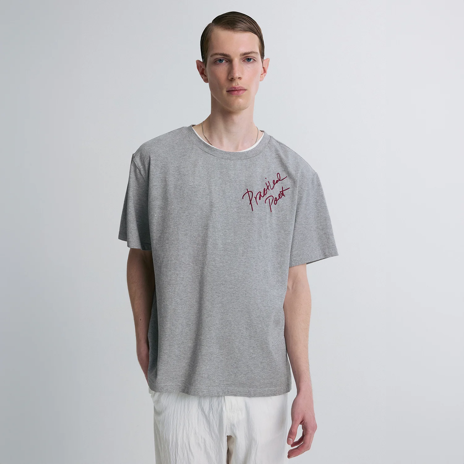 PRACTICAL POET T-SHIRT MELANGE GRAY
