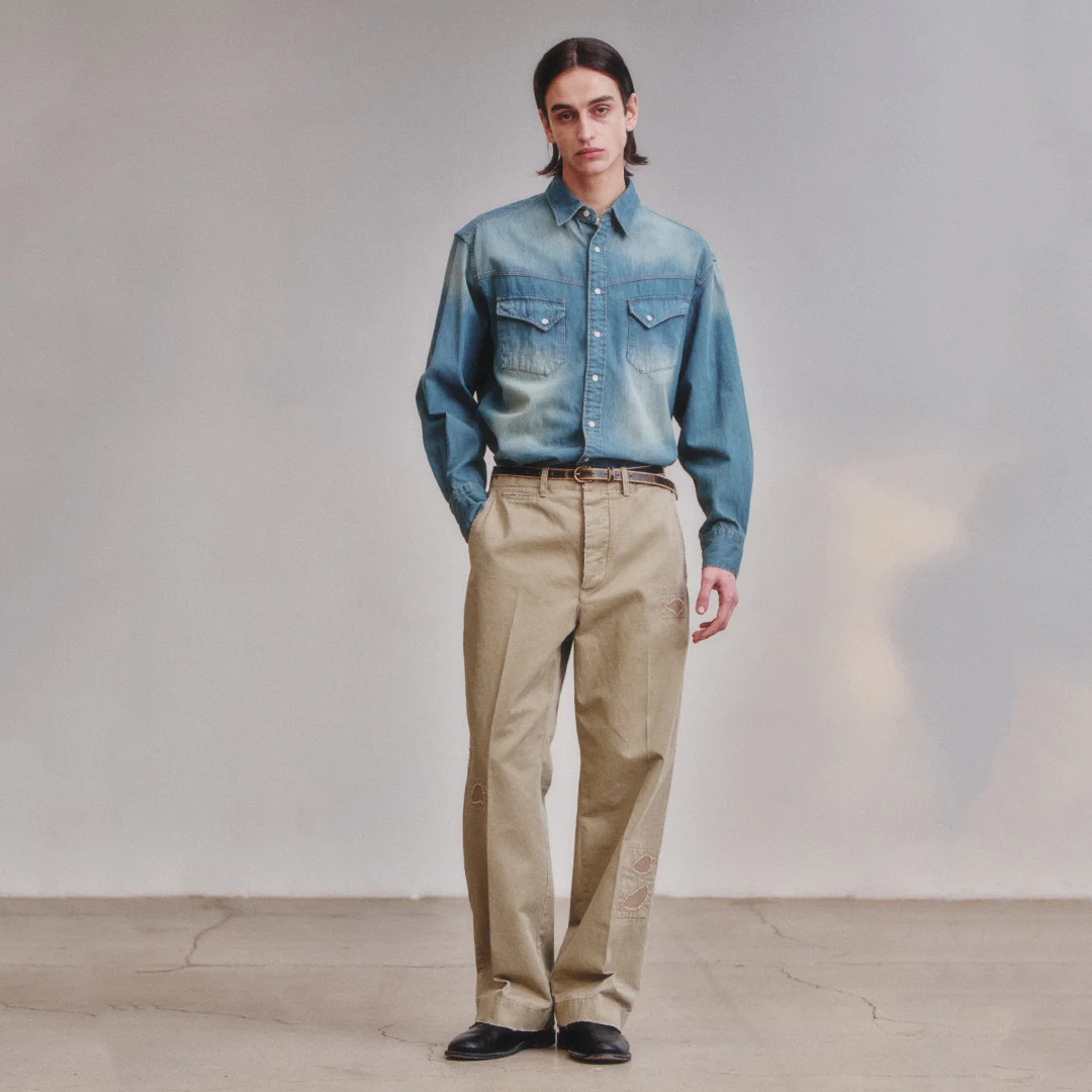 Western Denim Shirt_Japanese Fabric_Vintage Indigo