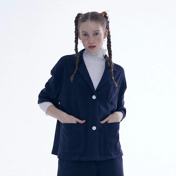 TERRY JACKET_deep navy