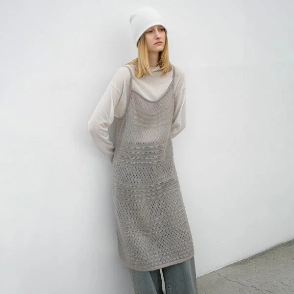 SOFT MOHAIR SKASHI KNIT DRESS(OP-6308)