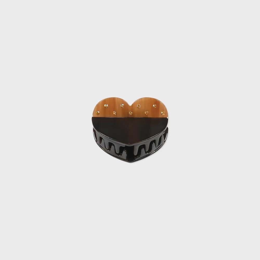 hair clip heart acorn