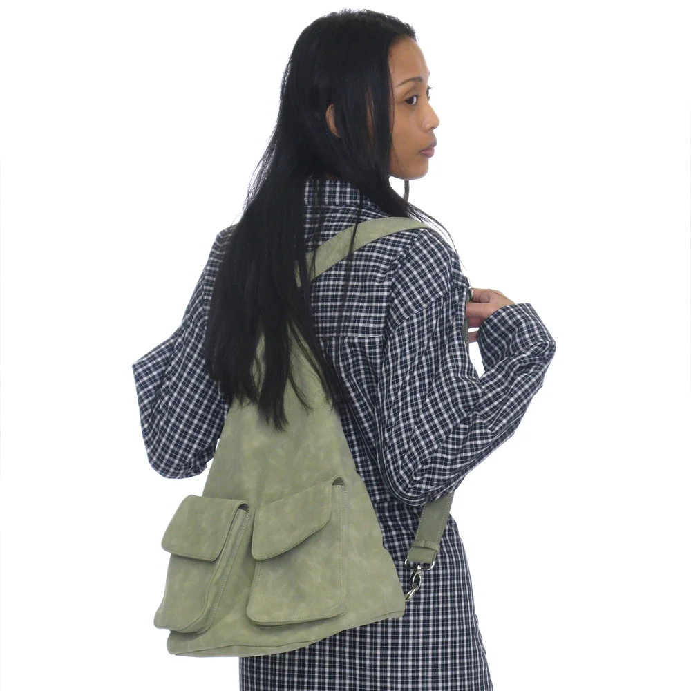 MULTIWAY POCKET FAUX LEATHER BACKPACK_MINT GREY
