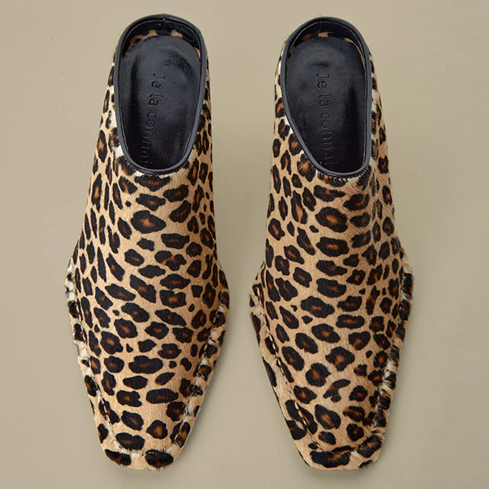 Nantes Mule _Leopard Skin