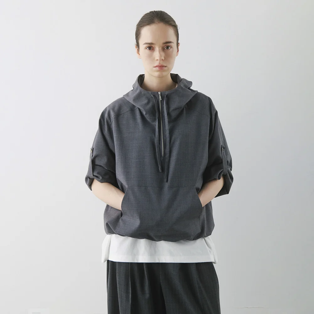 Zena Zip Hoodie in Gray