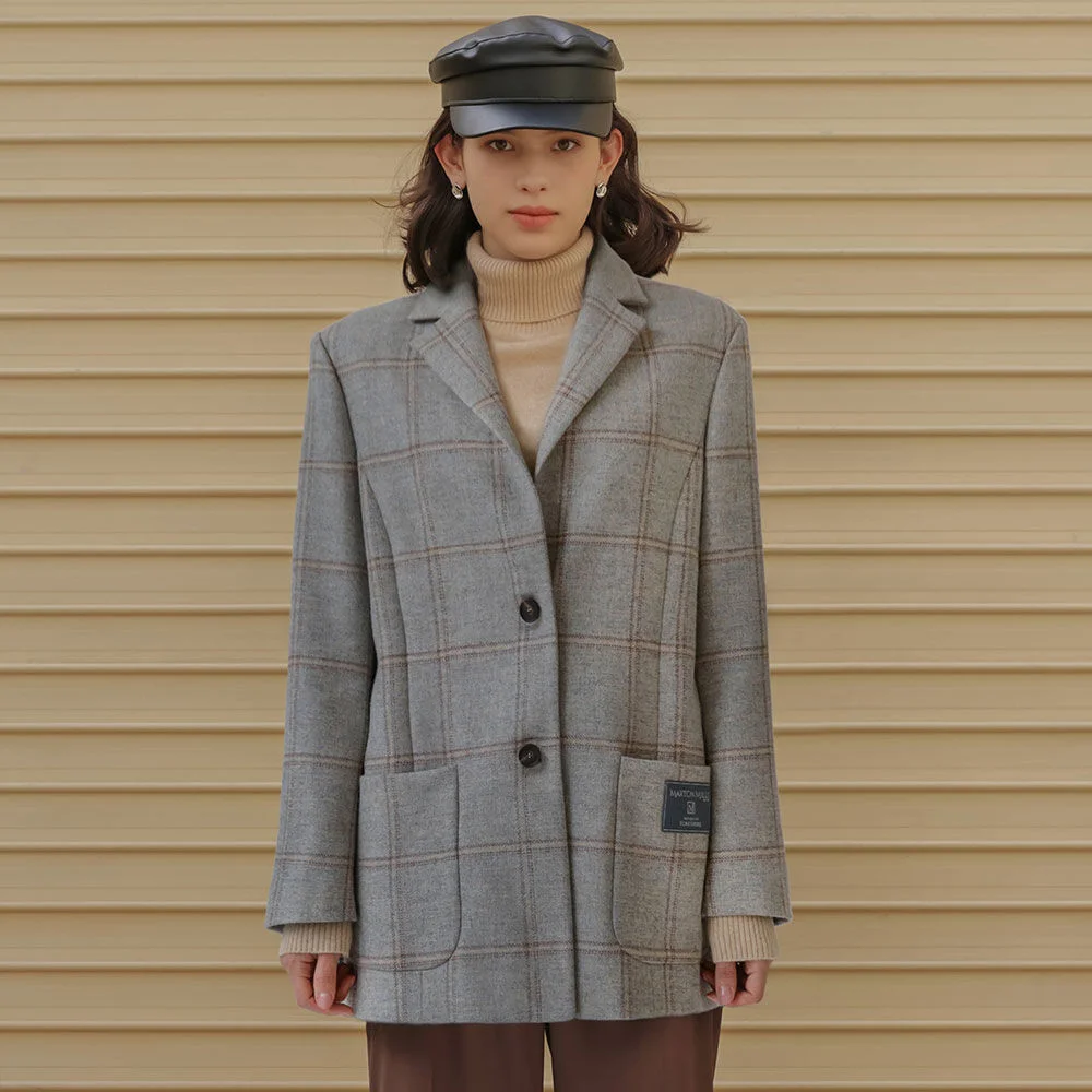 002 Marton Mills wool check jacket