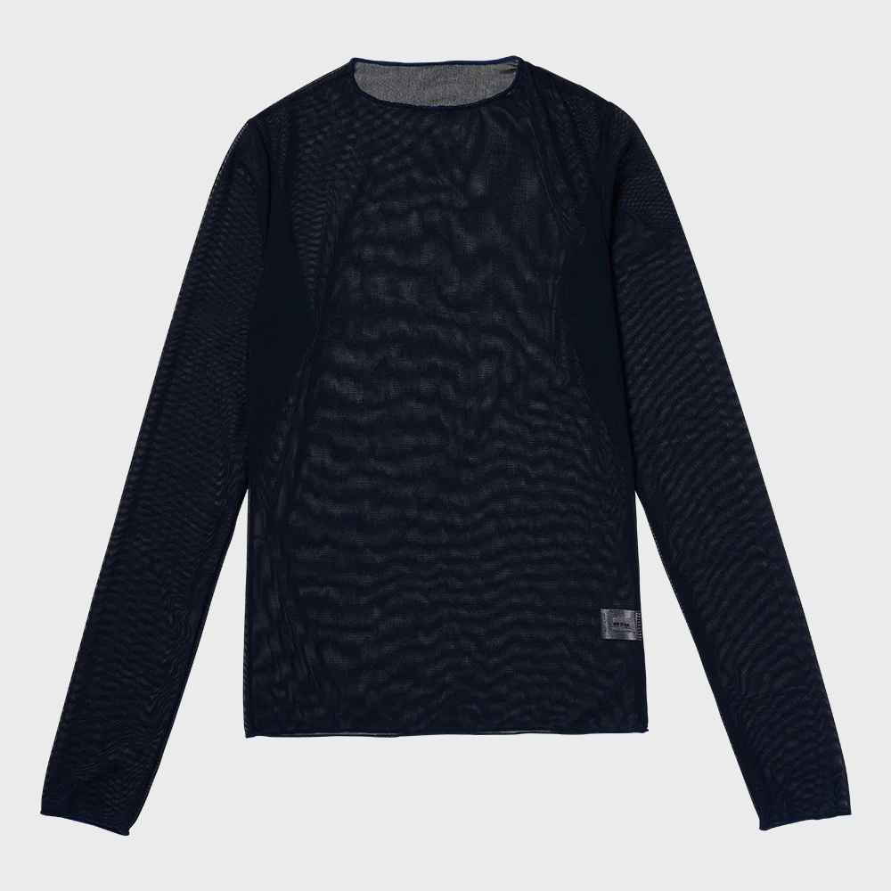 MESH LONG SLEEVE_NAVY