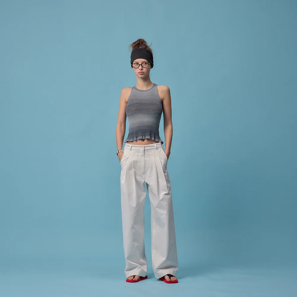 Milo Wide Tuck Pants (Pure Ivory)