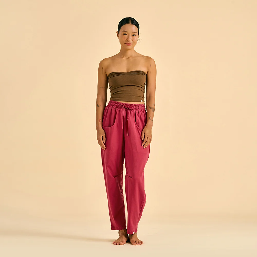 Ollie Pocket Pants (Cherry red)