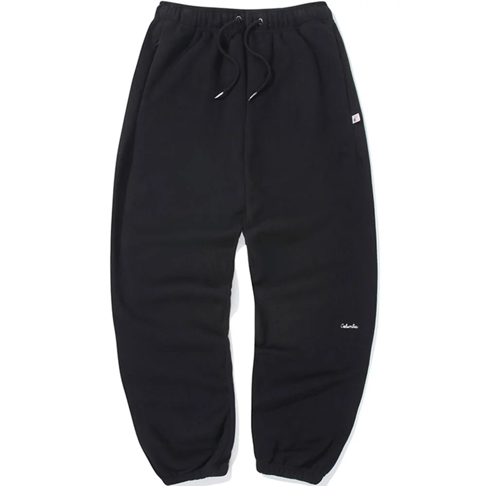 CU CLASSIC LOGO LOOSE-FIT FLEECE SWEATPANTS 黑色