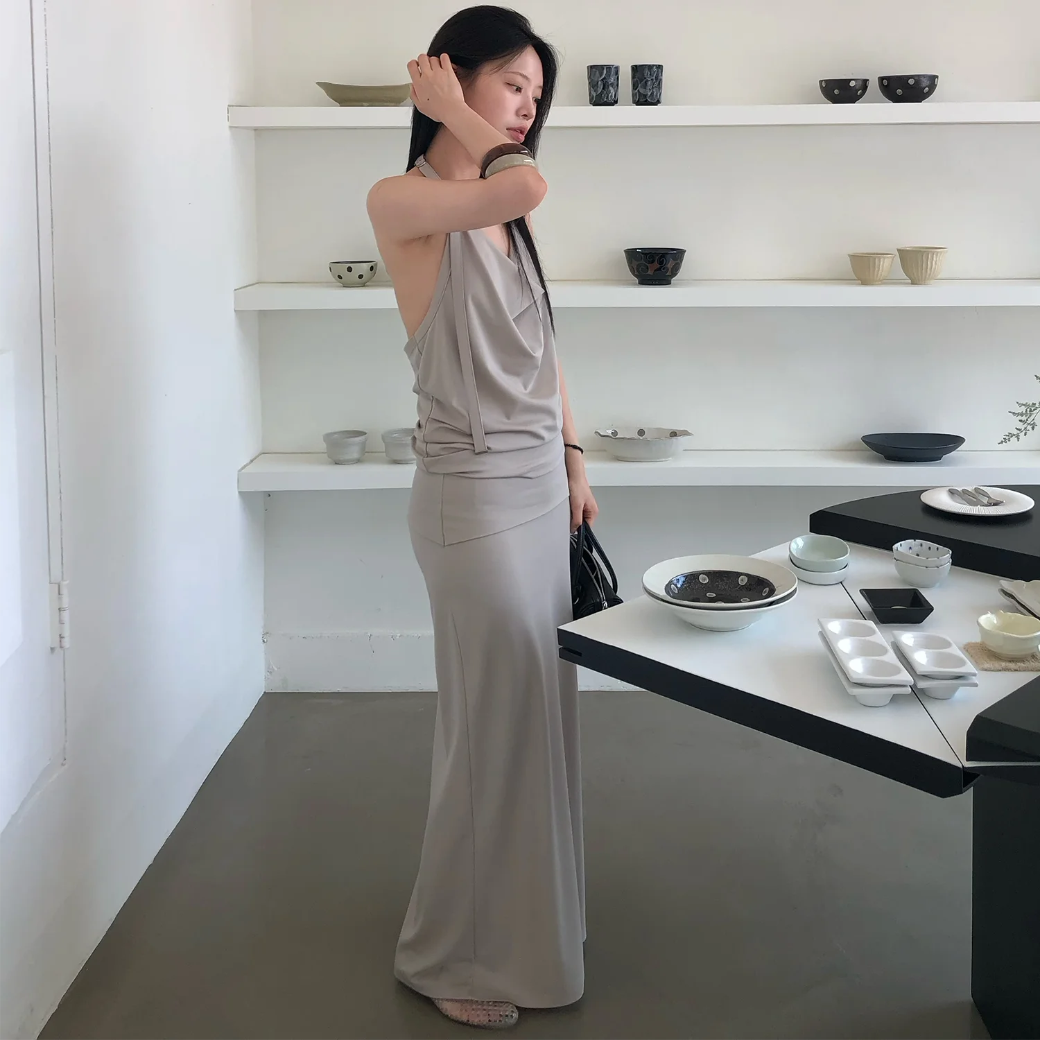 Martini Max 半身裙 灰米