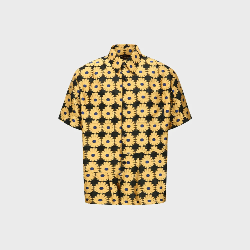 SHEER FLOWER SHIRTS atb1278m(YELLOW)