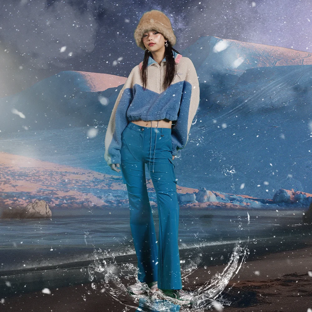 CARGO SLIM BOOTS-CUT PANTS BLUE BP3WP007