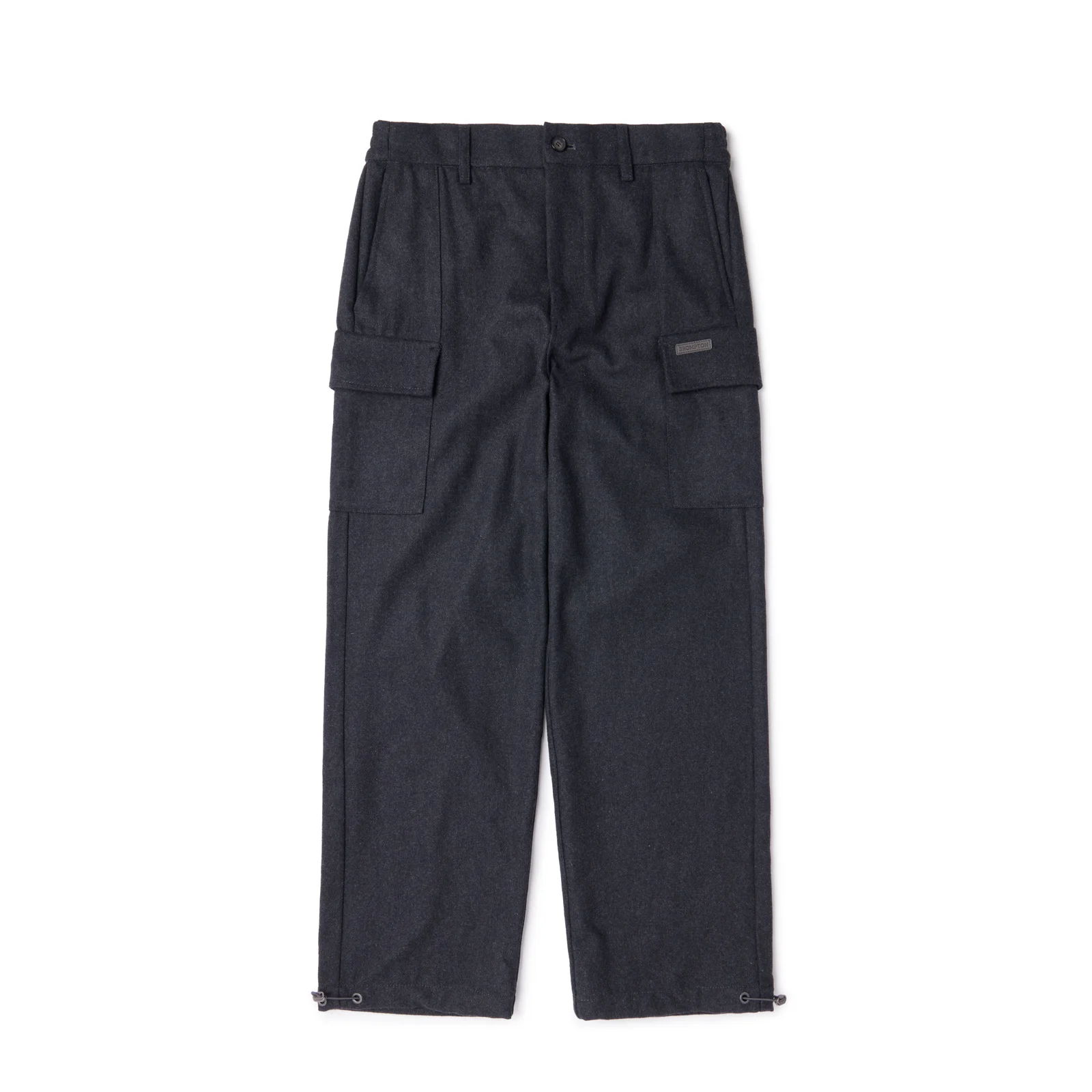 WOOL POCKET BANDED JOGGER TROUSERS - M/GREY (P234MPT228)
