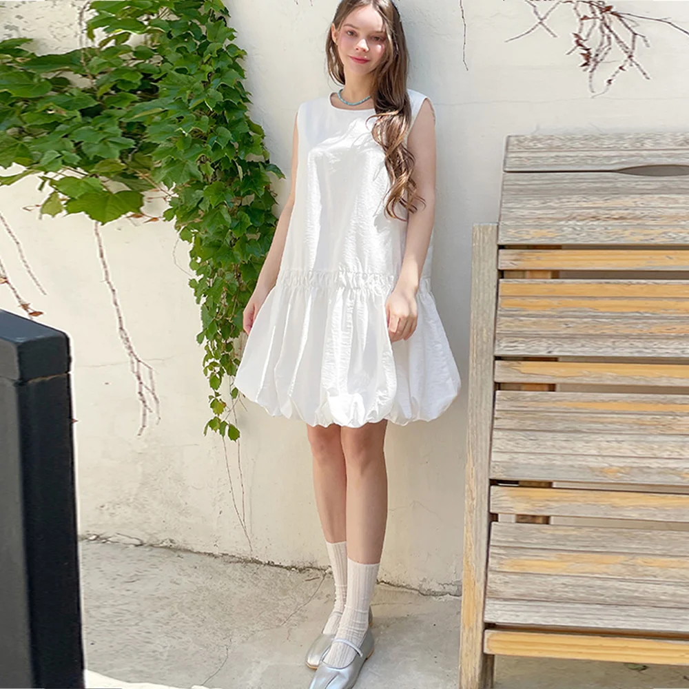 Pumpkin puff mini dress_4 Colors