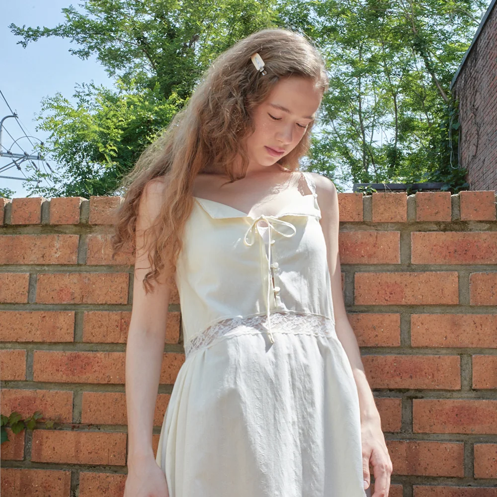 LACE BELLE LONG ONE-PIECE (LIGHT YELLOW)