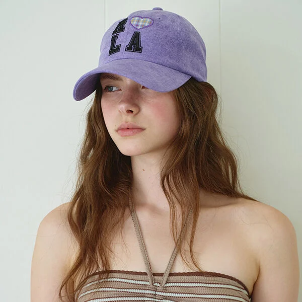 I LOVE ROLA PIGMENT BALL CAP PURPLE
