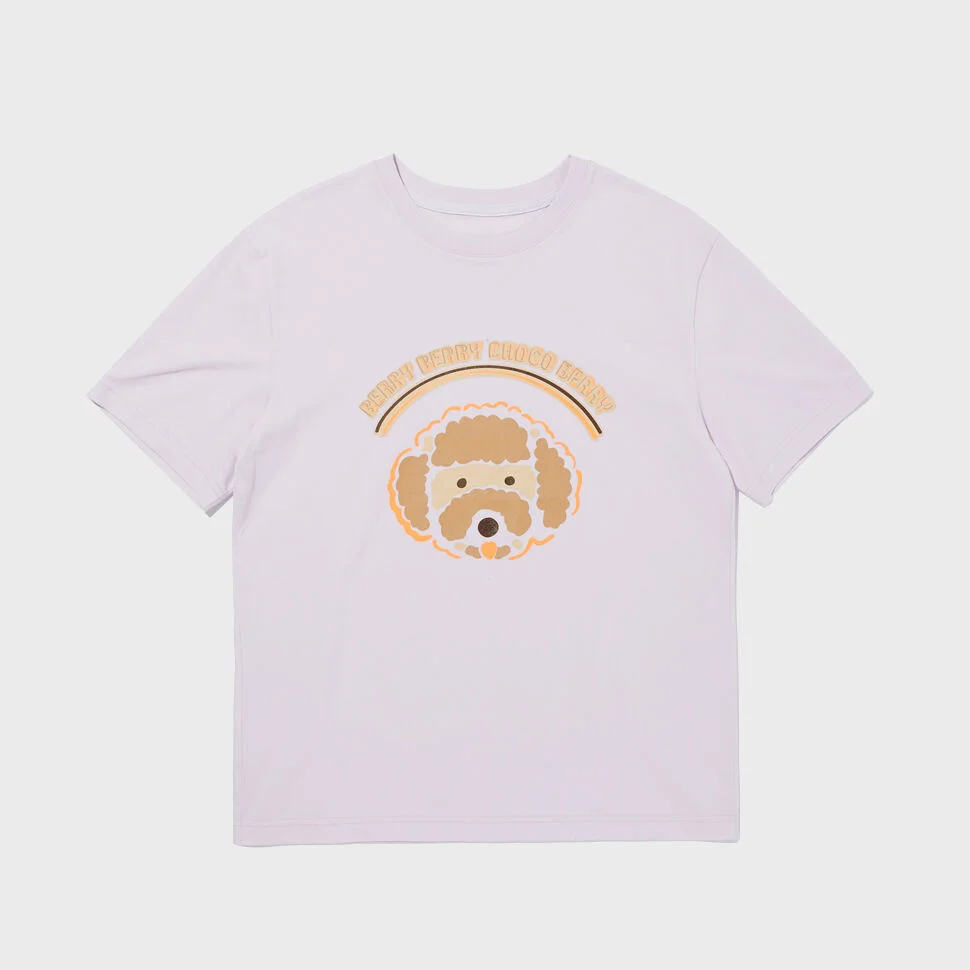 CHOCO FACE S/S TEE_LILAC