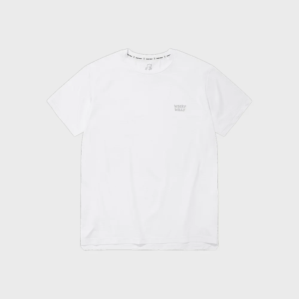 City 網布 短袖T恤 白色