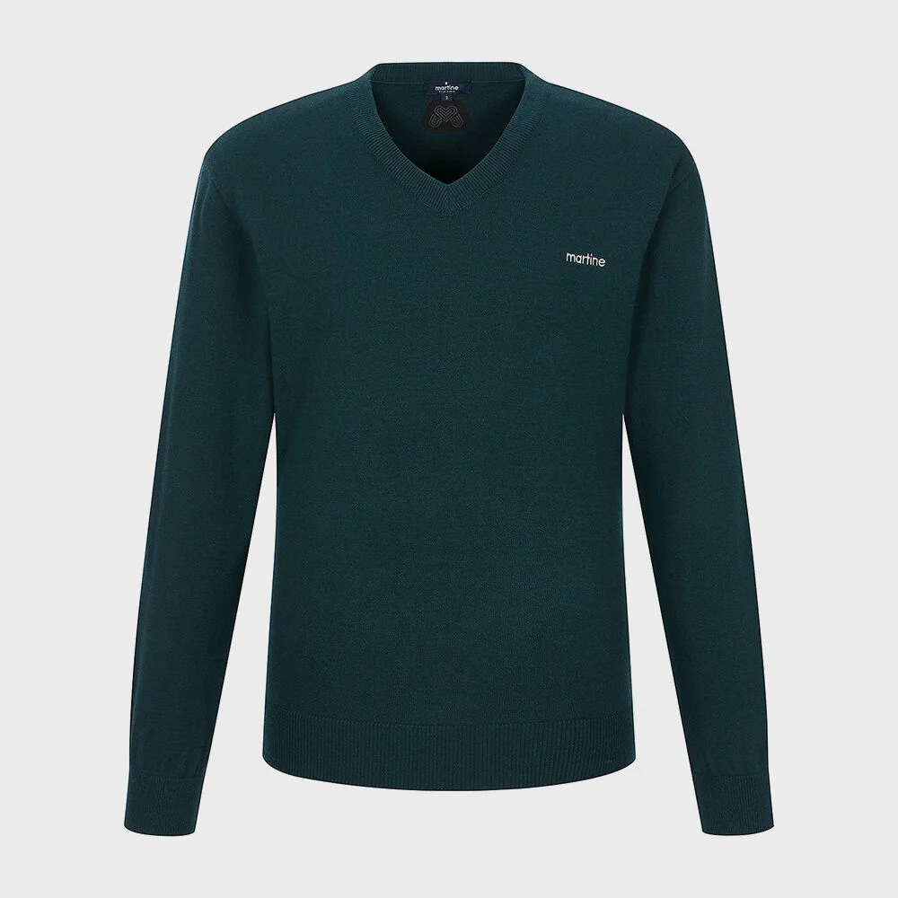 Basic V Neck Knit_D/Khaki (Men)
