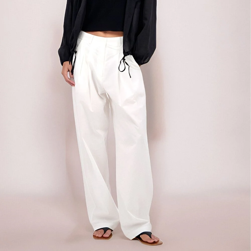 Double Pintuck Slacks _White