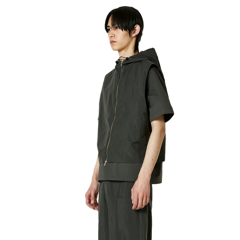 CROP VEST CHARCOAL