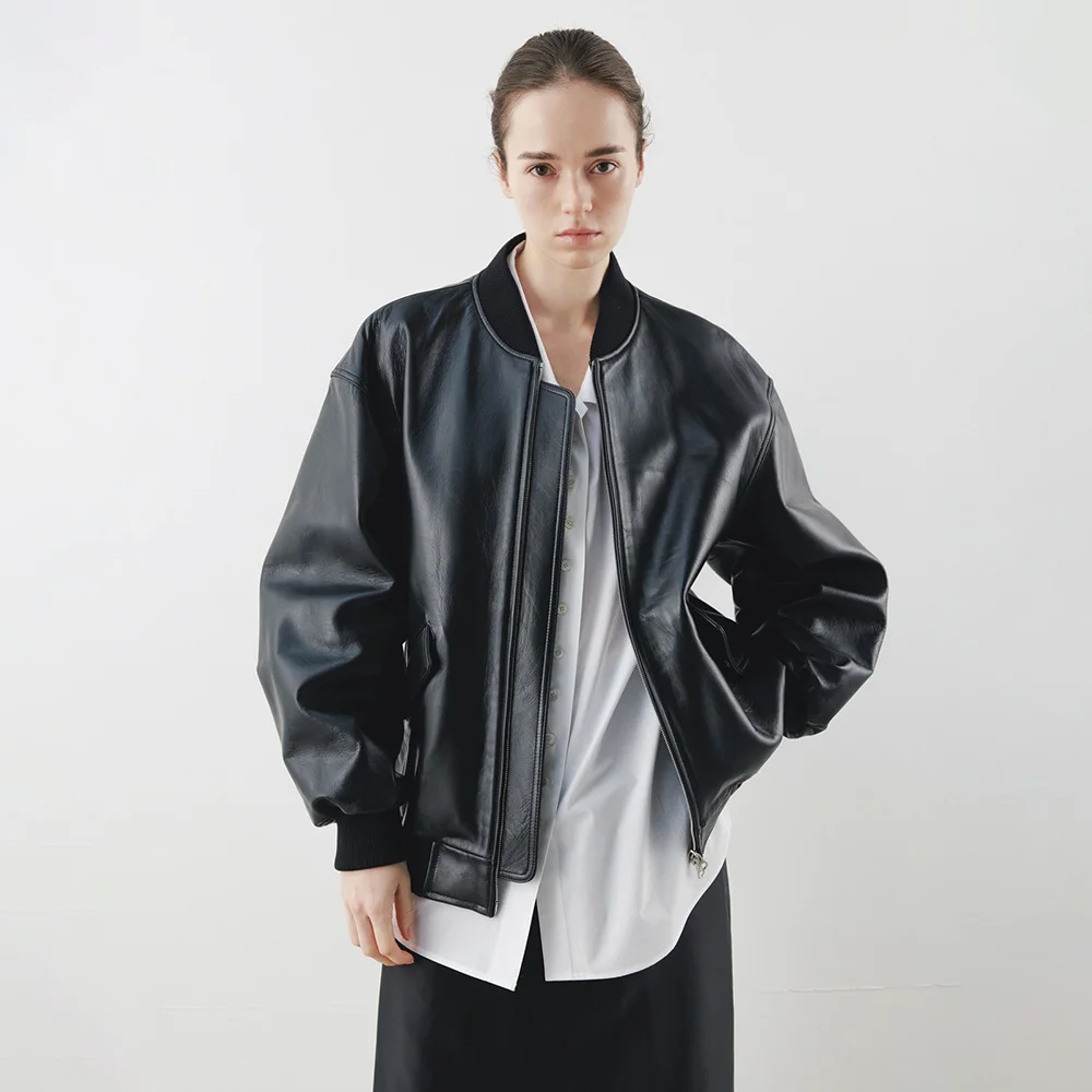 Lambskin Blouson in Black