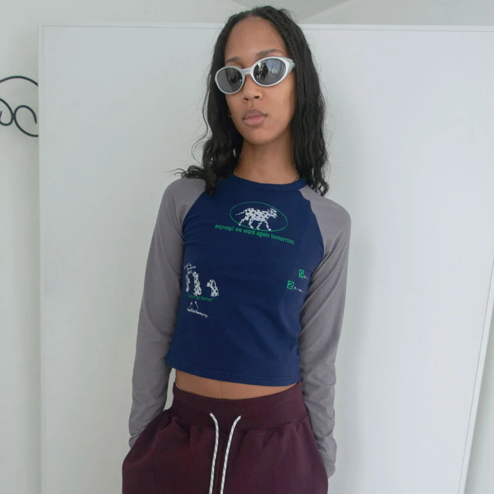 GO HOME TEE-NAVY+GRAY