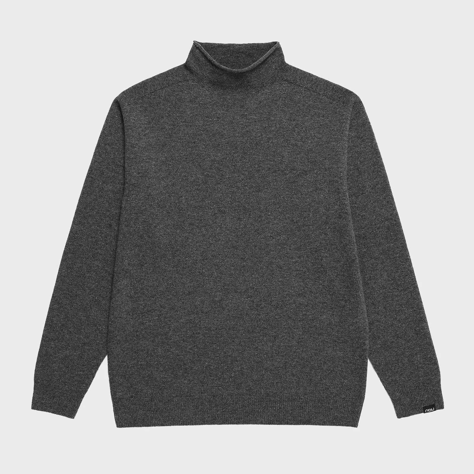 全成型 針織衫 高領 Melange Charcoal