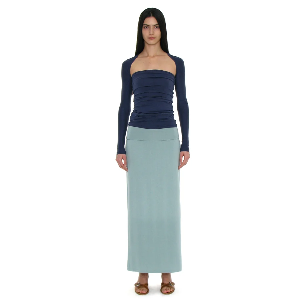PWC FOLDING WAIST JERSEY MAXI SKIRT_MINT