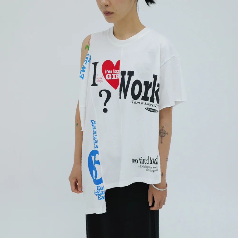 Im Lazy Girl T-shirt - White