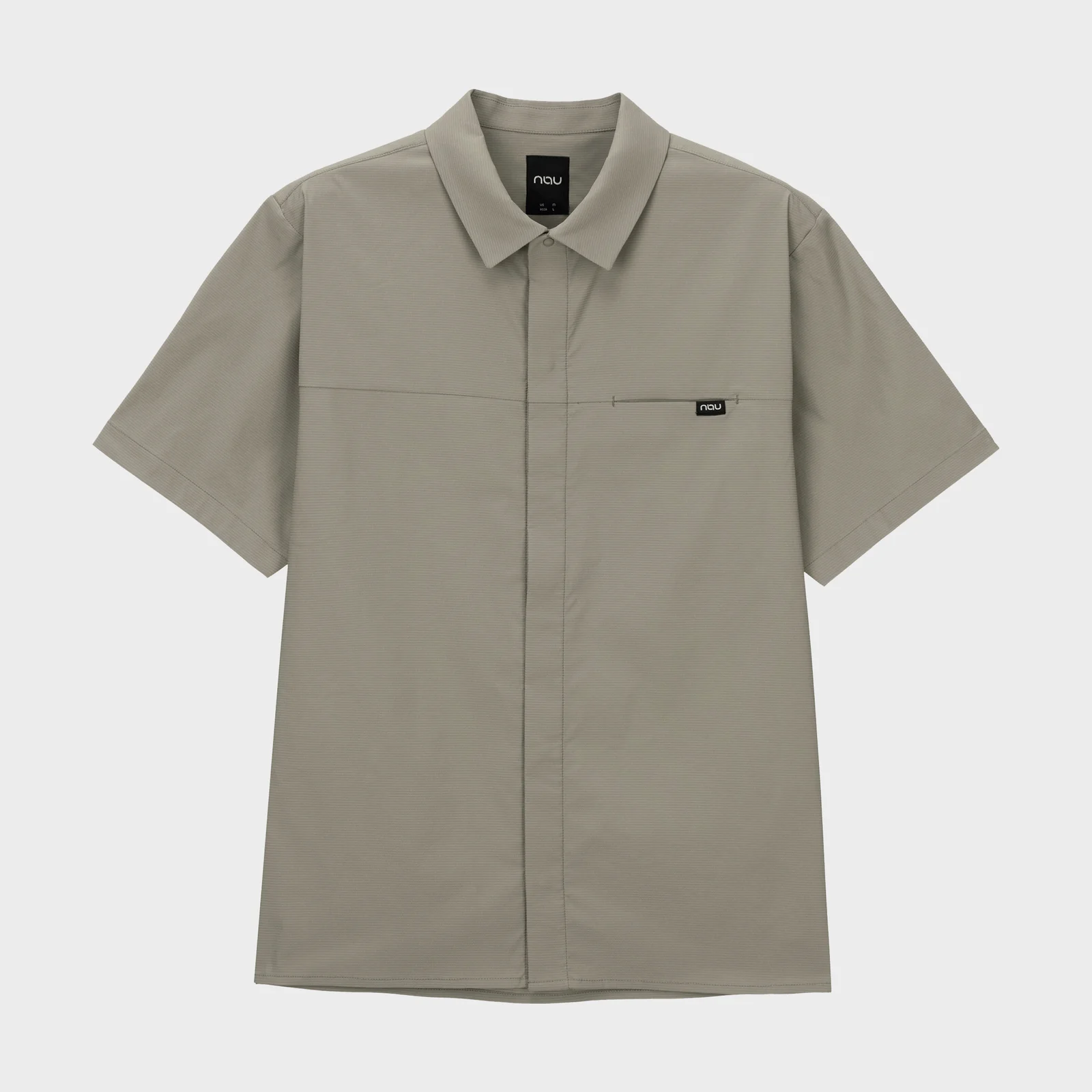 都市 透氣 短袖襯衫 Grayish Beige
