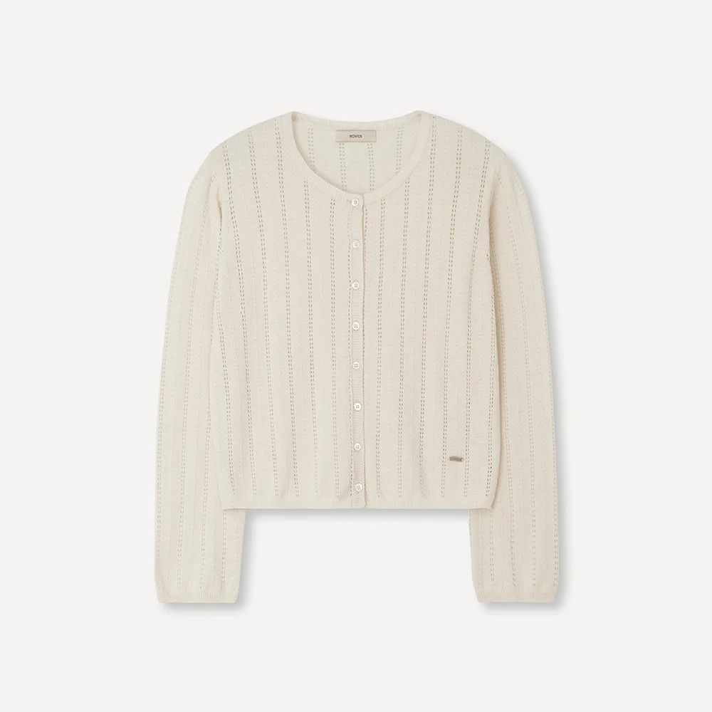 ATO PUNCHING CARDIGAN (CREAM)