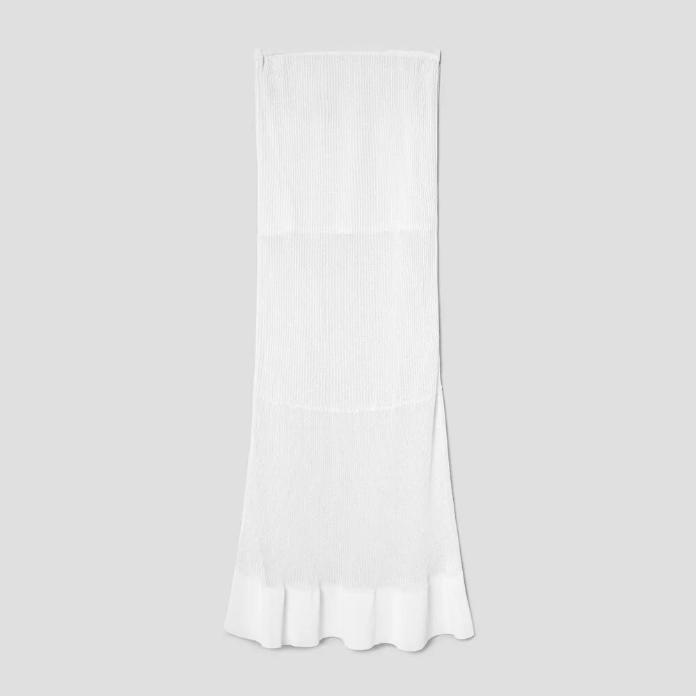 Textured Gradation Skirt White (AG5327S011)
