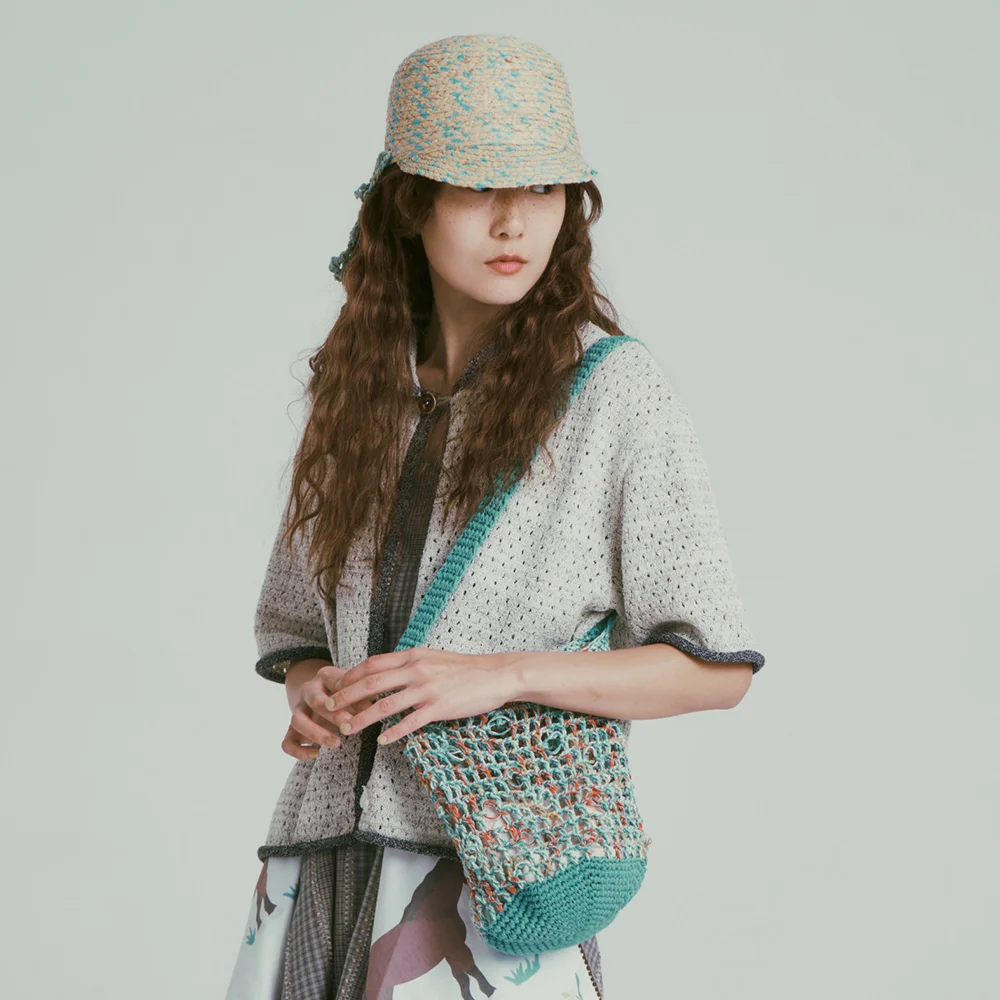SUNSET KNITTING BASKET MINT