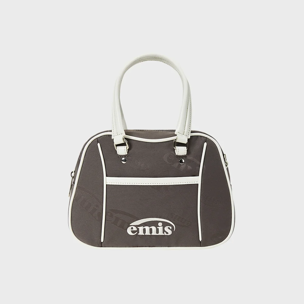 LOGO JACQUARD TOTE BAG-BROWN