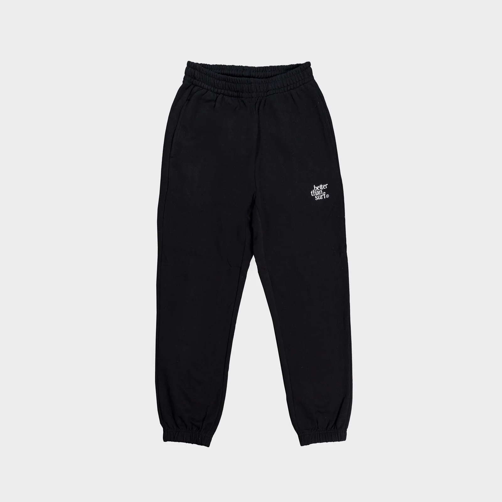SMILE LOGO SWEAT LONG PANTS - BLACK