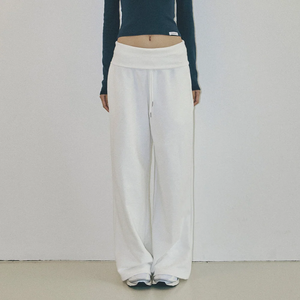 Fold Over Sweatpants 白色