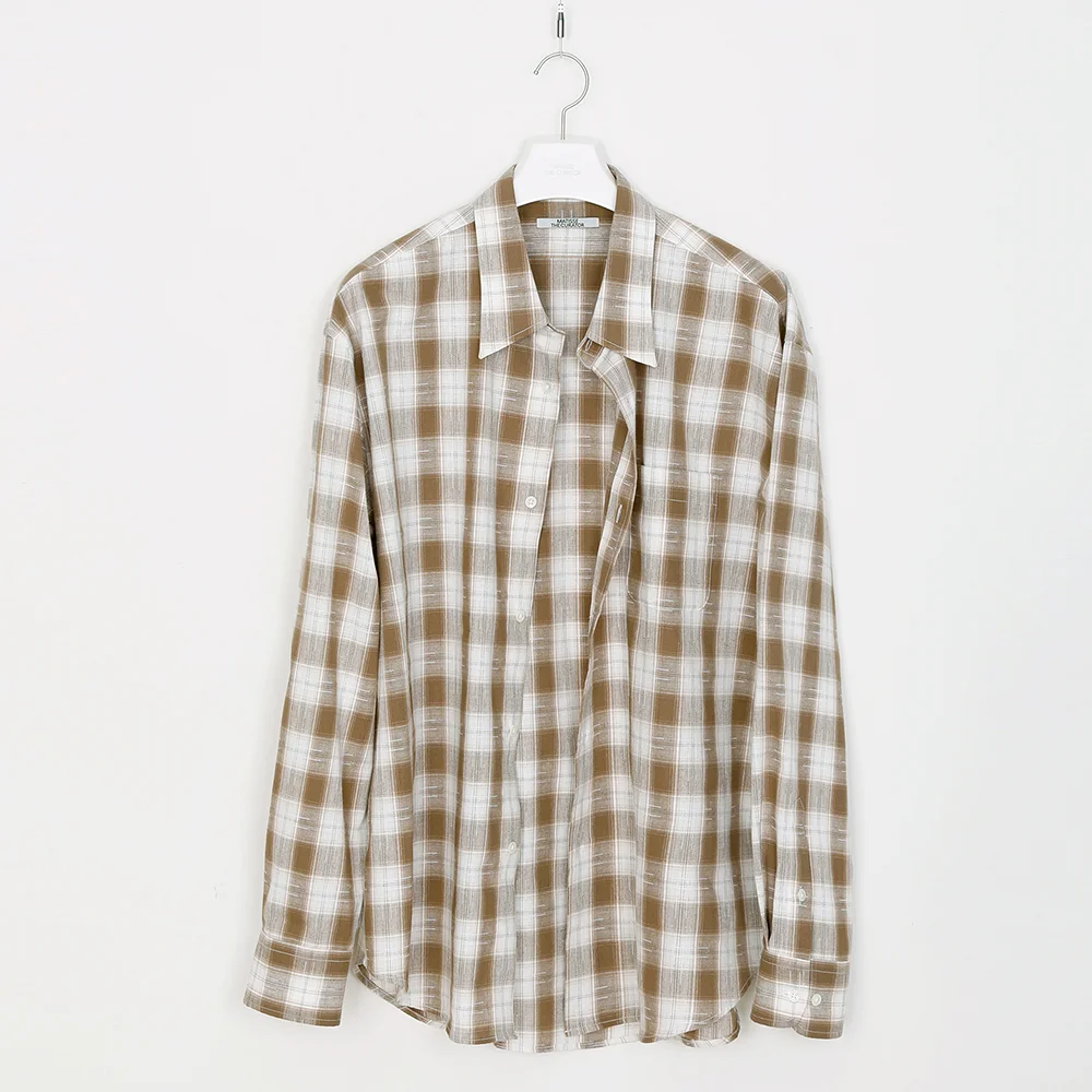 1PK SHIRTS OMBRE CHECK MOCA